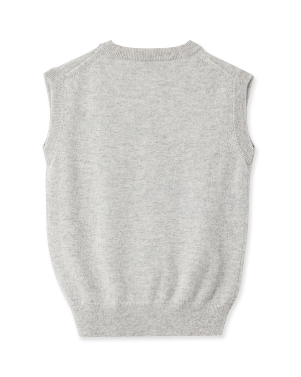N.Peal Boys Cashmere Slipover Fumo Grey