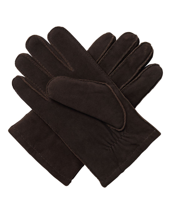 N.Peal Men's Lambskin Gloves Brown