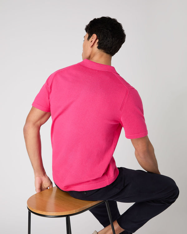 Men's Polo Cotton Cashmere T-Shirt Crush Pink