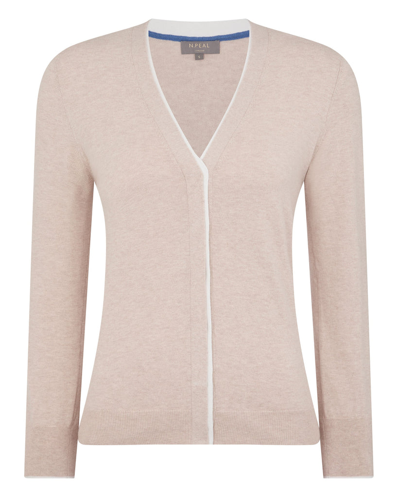 Women's Cotton Cashmere Cardigan Sandstone Brown