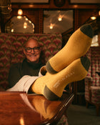 TUCCI TRAVEL SOCK Ochre Yellow + Olive Green