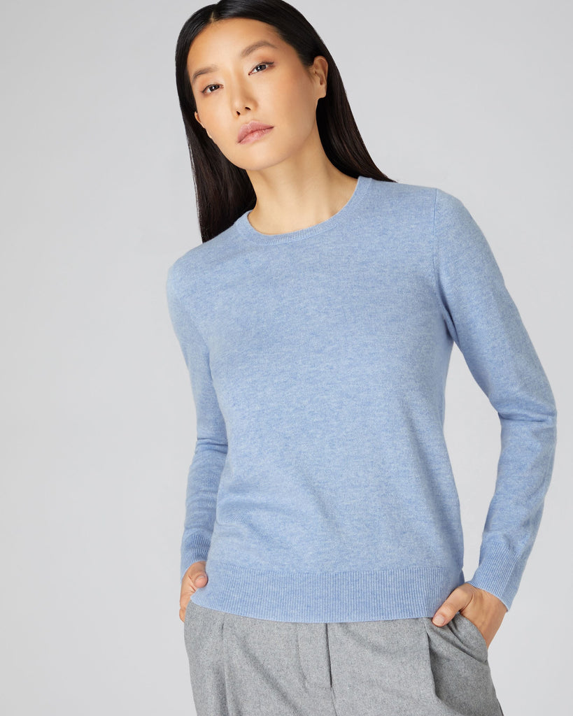 Light blue cashmere sweater womens discount