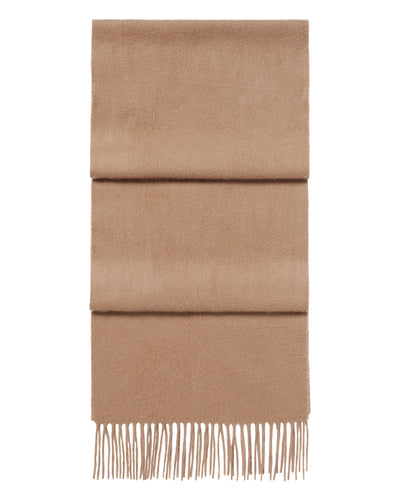 N.Peal Unisex Woven Cashmere Scarf Dark Tan Brown