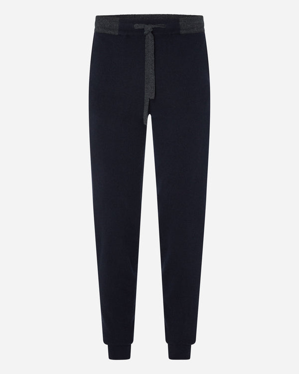 N.Peal Men's Brompton Cashmere Jogger Navy Blue