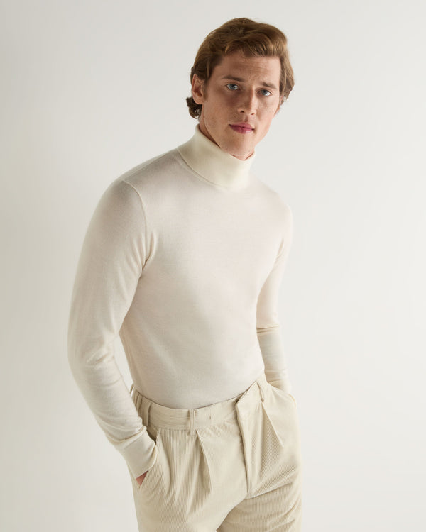 Men's Pimlico Fine Gauge Cashmere Roll Neck Jumper  1