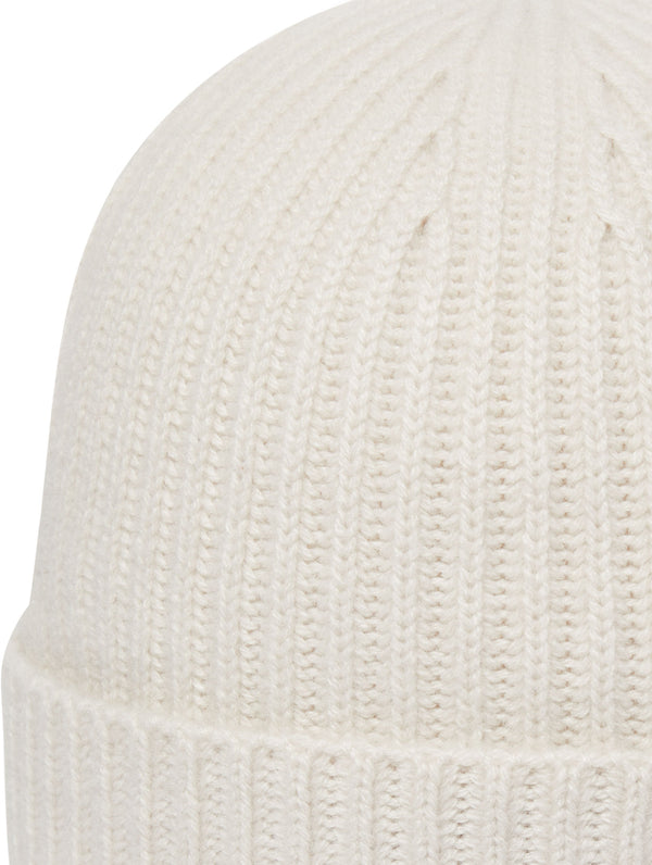 N.Peal Unisex Ribbed Cashmere Hat Snow Grey