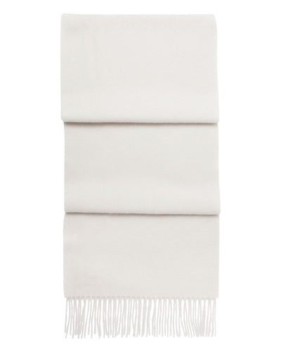 N.Peal Unisex Woven Cashmere Scarf Snow Grey