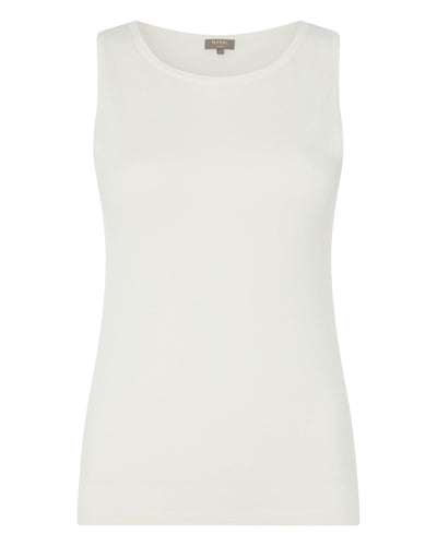 N.Peal Women's Ella Superfine Cashmere Shell Top New Ivory White