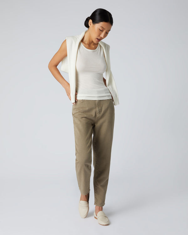 N.Peal Women's Ella Superfine Cashmere Shell Top New Ivory White