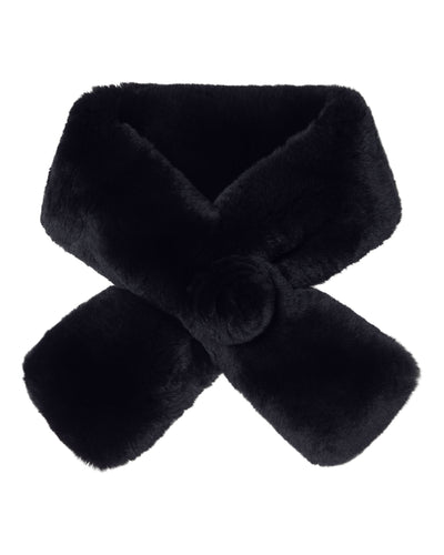 N.Peal Women's Fur Neck Warmer Navy Blue