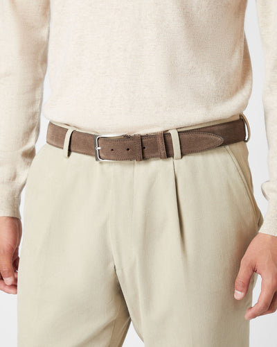 Men's Suede Belt Brown