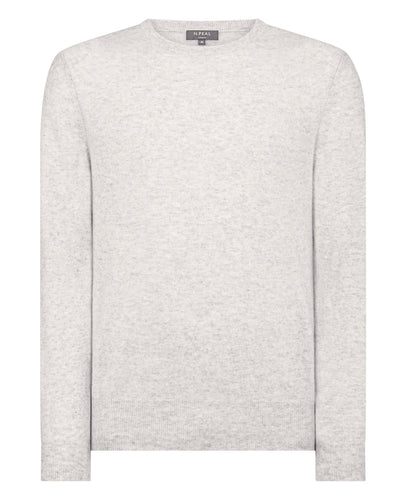N.Peal The Oxford Round Neck Cashmere Jumper Pebble Grey