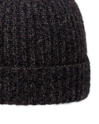 N.Peal Unisex Ribbed Cashmere Hat Granite Blue