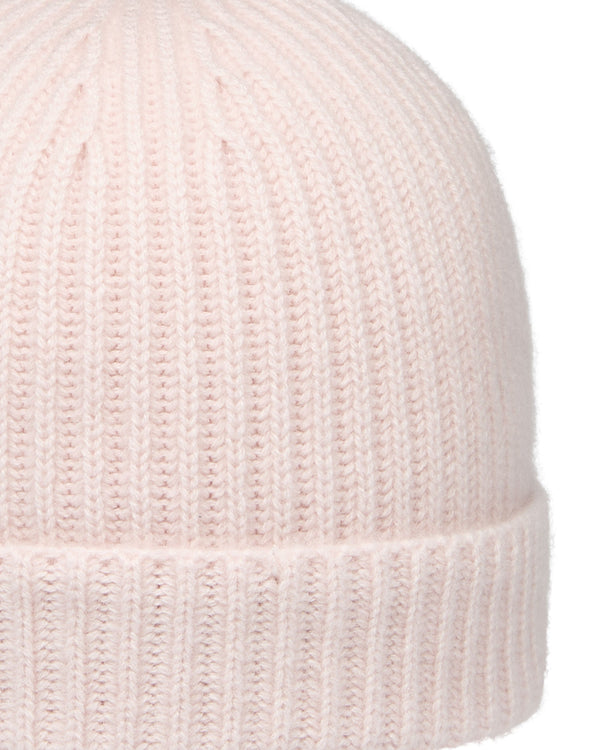 N.Peal Unisex Ribbed Cashmere Hat Quartz Pink