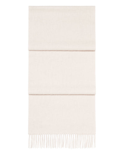 N.Peal Unisex Large Woven Cashmere Scarf Frost White