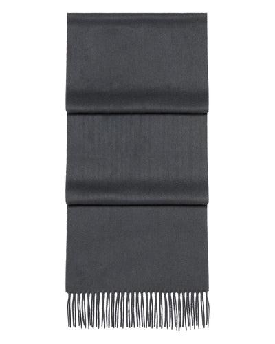 N.Peal Unisex Woven Cashmere Scarf Anthracite Grey