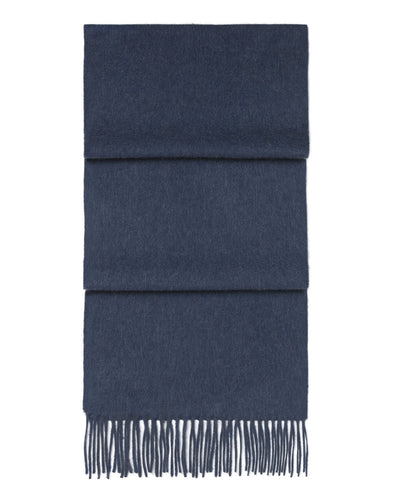 N.Peal Unisex Woven Cashmere Scarf Caviar Blue