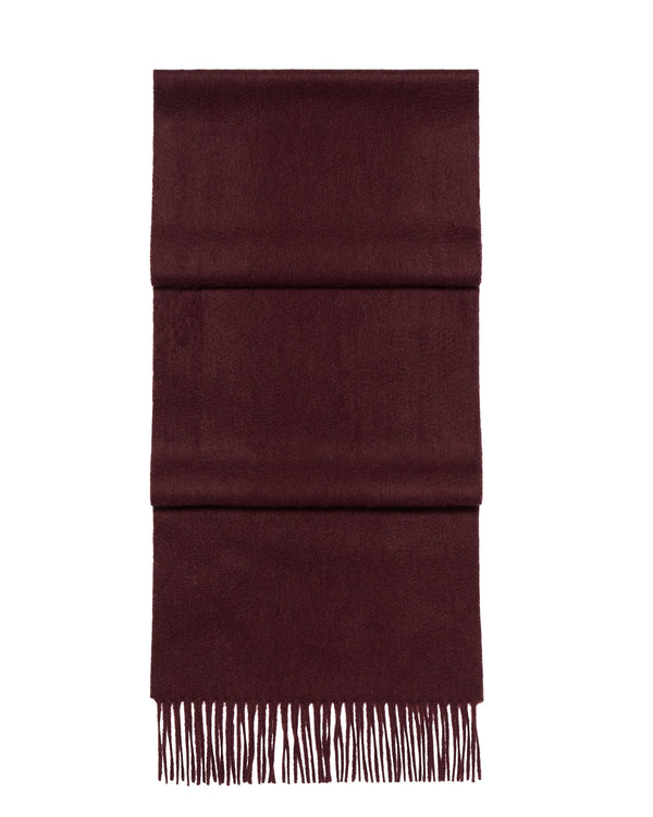 N.Peal Unisex Woven Cashmere Scarf Claret Red