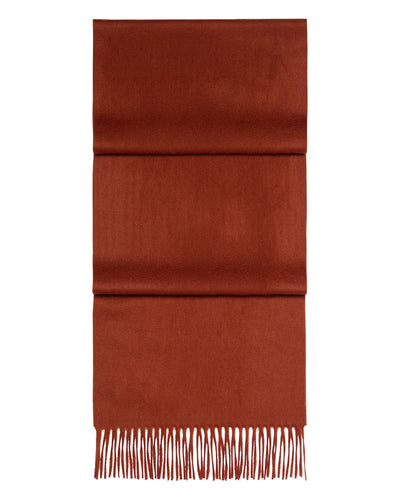 N.Peal Unisex Woven Cashmere Scarf Spice Orange