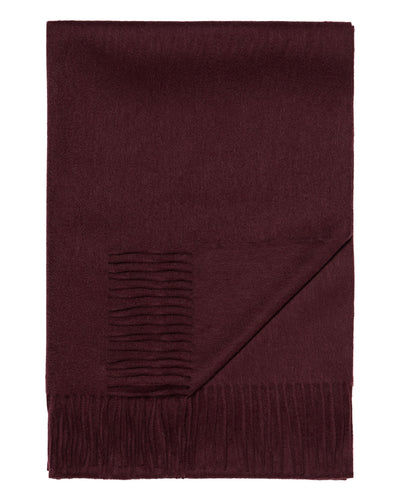 N.Peal Women's Woven Cashmere Shawl Claret Red