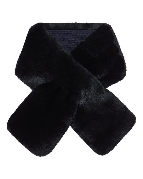 N.Peal Unisex Fur Neckwarmer Navy Blue