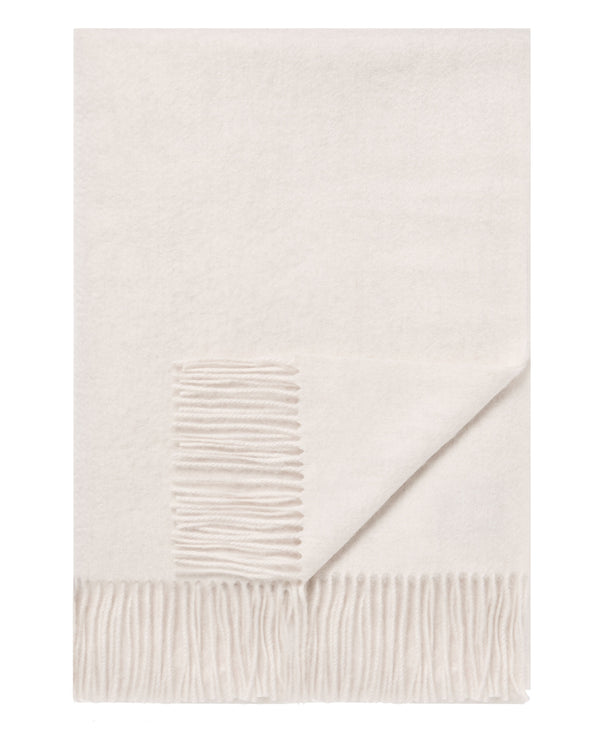 N.Peal Unisex Woven Cashmere Blanket Frost White