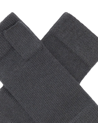 N.Peal Unisex Fingerless Cashmere Gloves Anthracite Grey