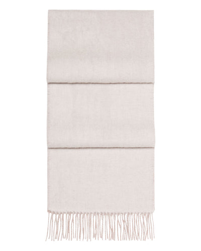 N.Peal Unisex Doubleface Woven Cashmere Scarf Frost White