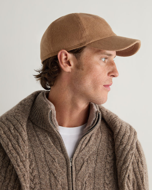 N.Peal Unisex Cashmere Cap Camel Brown