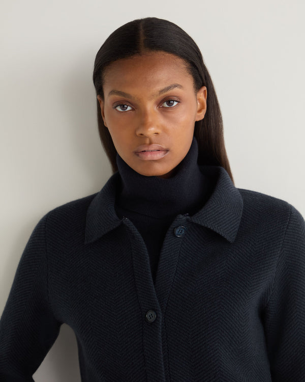 N.Peal Cashmere Dickie Navy Blue