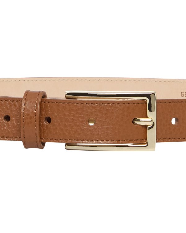 N.Peal Women's Leather Belt Tan Brown