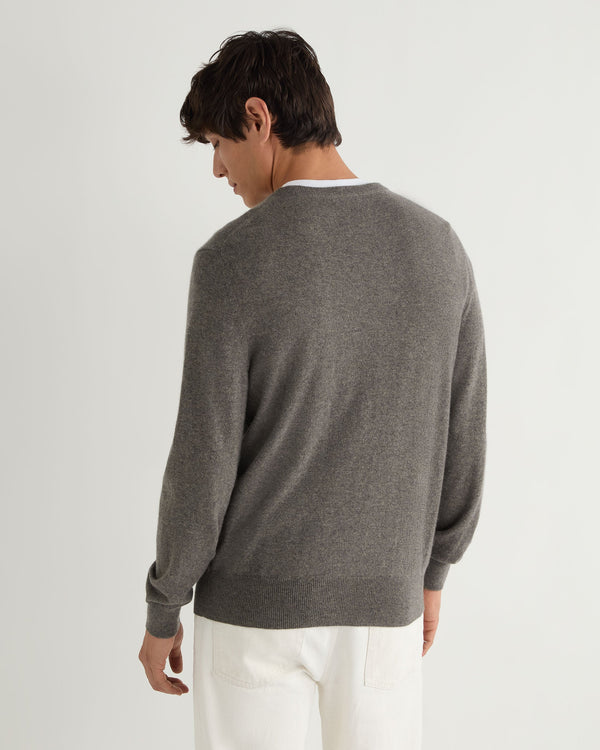 Men's Oxford Round Neck Cashmere Jumper 4