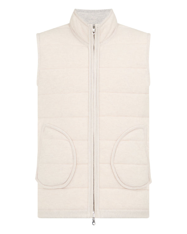 N.Peal Men's Mall Cashmere Gilet Fumo Grey