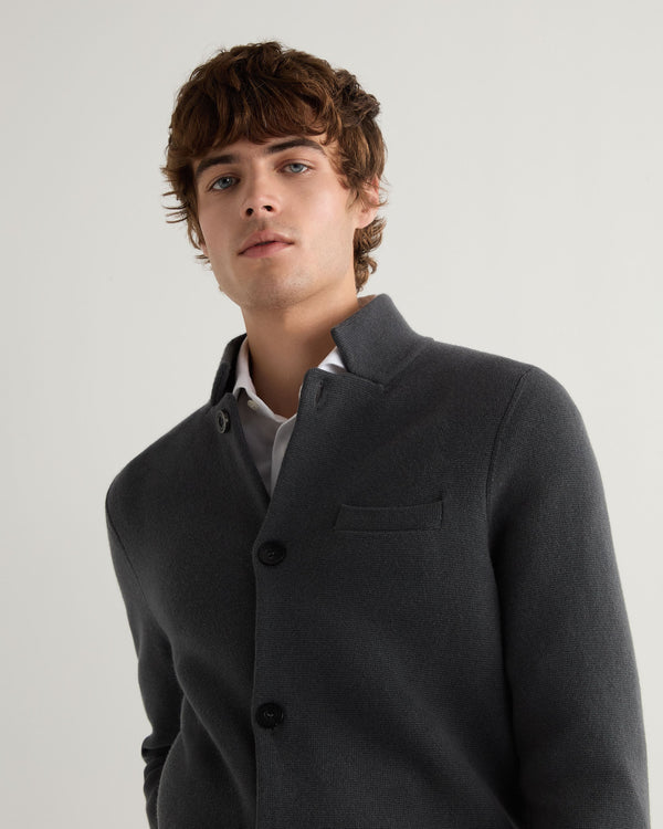 N.Peal Men's Grosvenor Milano Cashmere Jacket Anthracite Grey