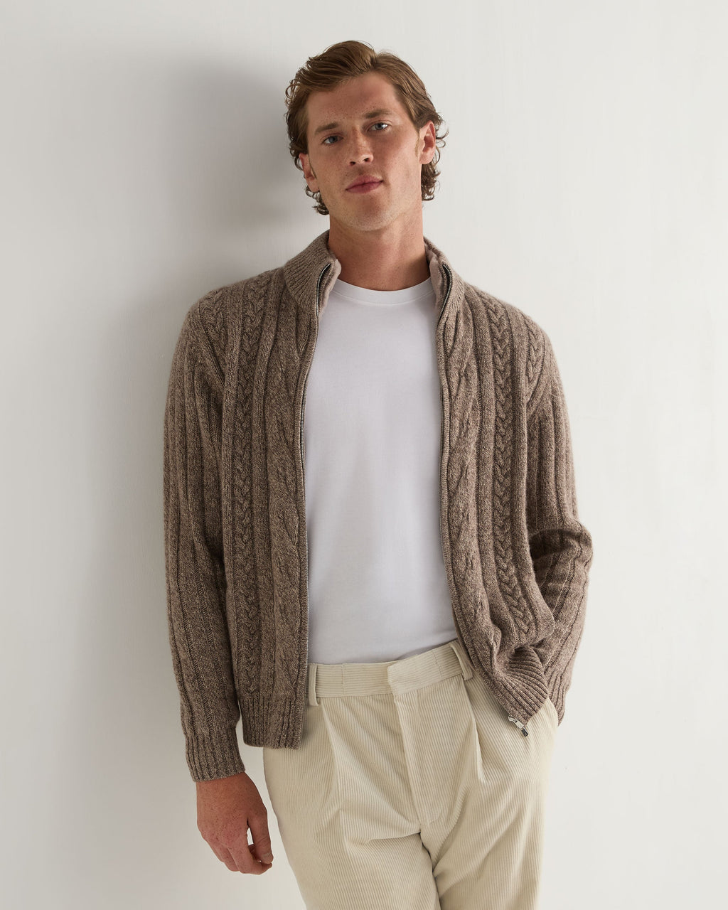 Mens Fur Collared Cardigan Mens Fur Cardigan Coat For Men|men's