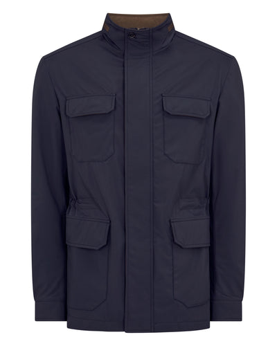 N.Peal Men's Vale Utility Jacket Navy Blue