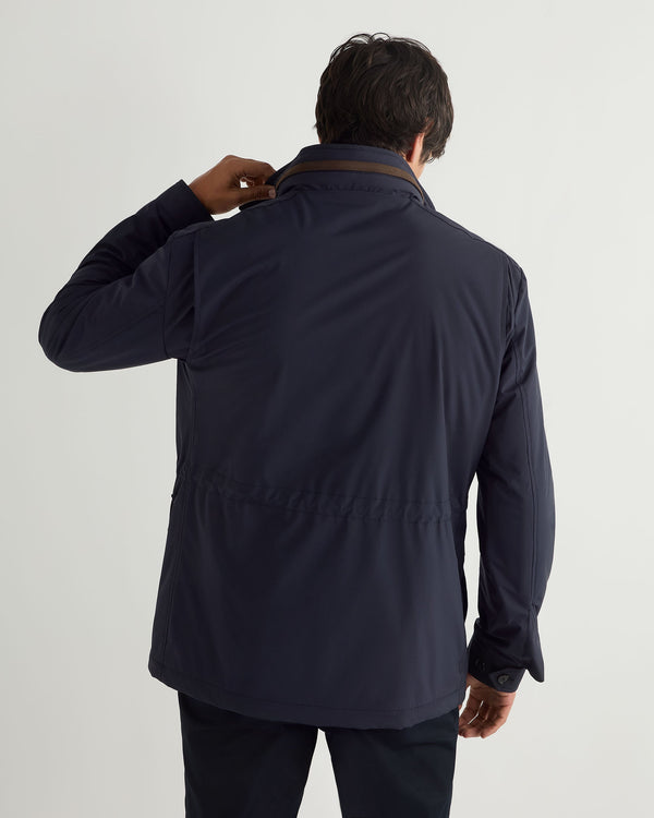 N.Peal Men's Vale Utility Jacket Navy Blue