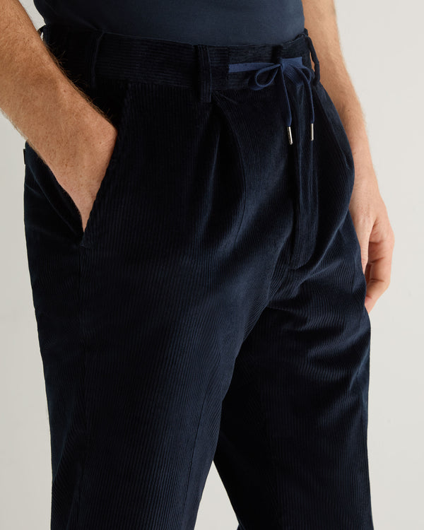 Men's Atrani Cord Trousers Navy Blue