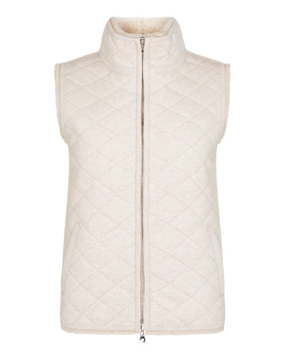 N.Peal Women's Robyn Fur Lined Cashmere Gilet Frost White