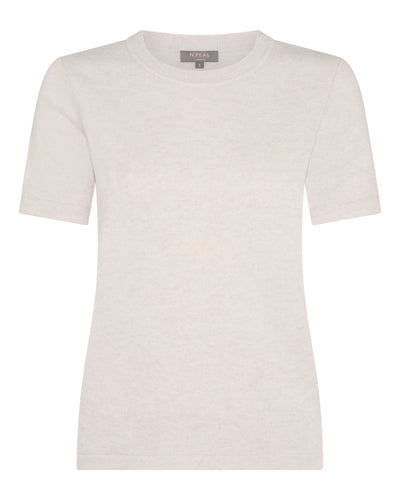 N.Peal Women's Lottie Cashmere T-Shirt Frost White