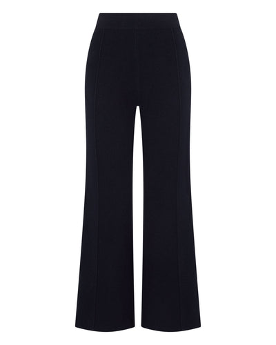 N.Peal Women's Double Face Trousers Navy Blue