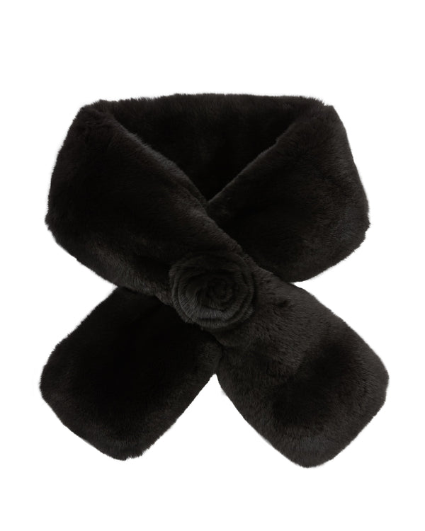 N.Peal Women's Fur Neck Warmer Dark Chocolate Brown