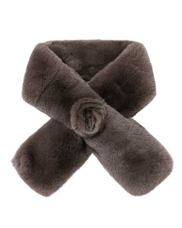 N.Peal Women's Fur Neck Warmer Soft Truffle Brown