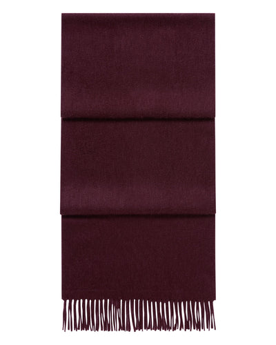 N.Peal Unisex Large Woven Cashmere Scarf Bordeaux Red
