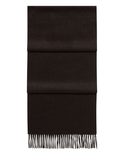 N.Peal Unisex Large Woven Cashmere Scarf Chocolate Brown