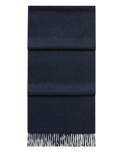 N.Peal Unisex Large Woven Cashmere Scarf Indigo Blue