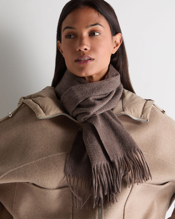 N.Peal Unisex Woven Cashmere Scarf Otter Brown