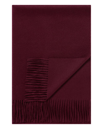 N.Peal Women's Woven Cashmere Shawl Bordeaux Red