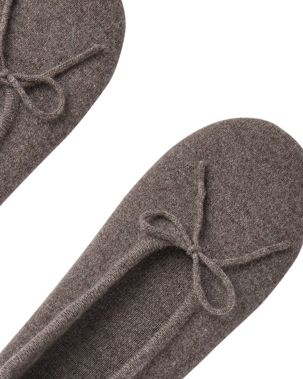 N.Peal Women's Cashmere Slippers Otter Brown