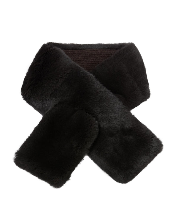 N.Peal Unisex Fur Neckwarmer Chocolate Brown